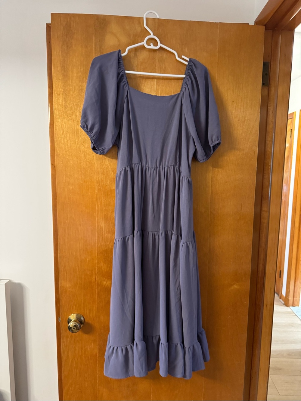 MIKAROSE purple midi dress